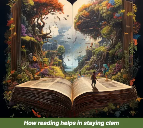 How does reading help in staying calm 